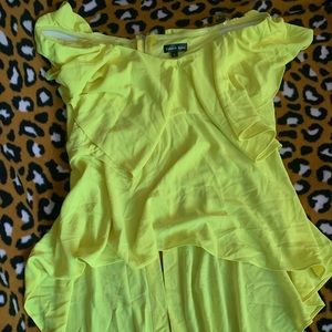 Fashion Nova Yellow off the shoulder top
